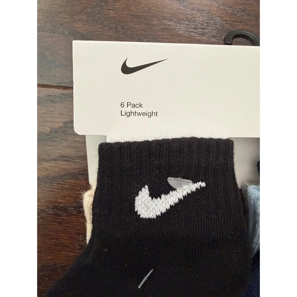 Nike Infant 6 Pack Lightweight Ankle Socks Multi Color 12-24 Months NN0032-W67